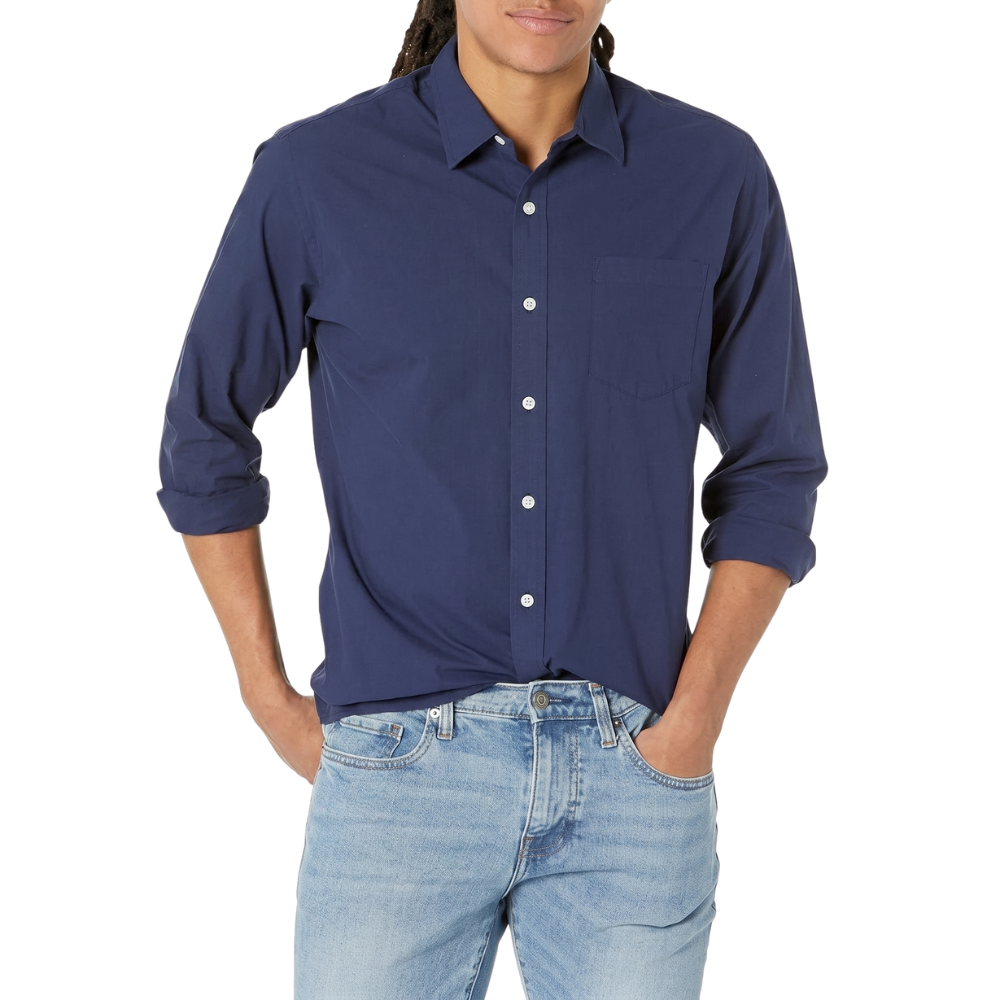 Long Sleeve Casual Poplin Shirt