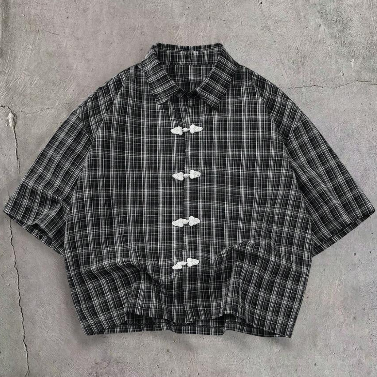 Casual Short Sleeve Deconstructed Shirt For Men