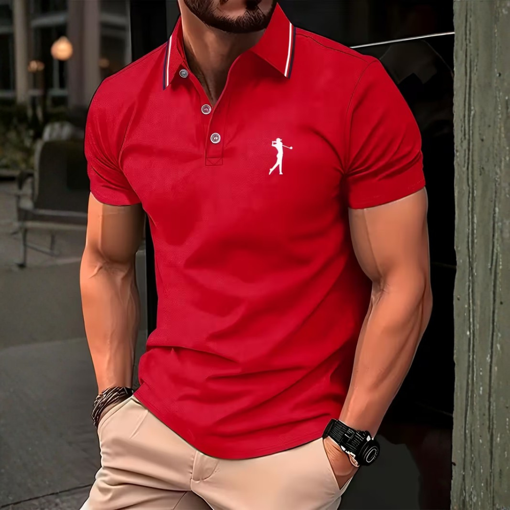 Summer Printed Golf Spring And Short Sleeve Shirt For Men