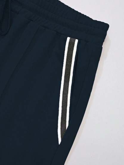 Midnight Athletic T Shirt And Shorts Set-Vacay Outfit