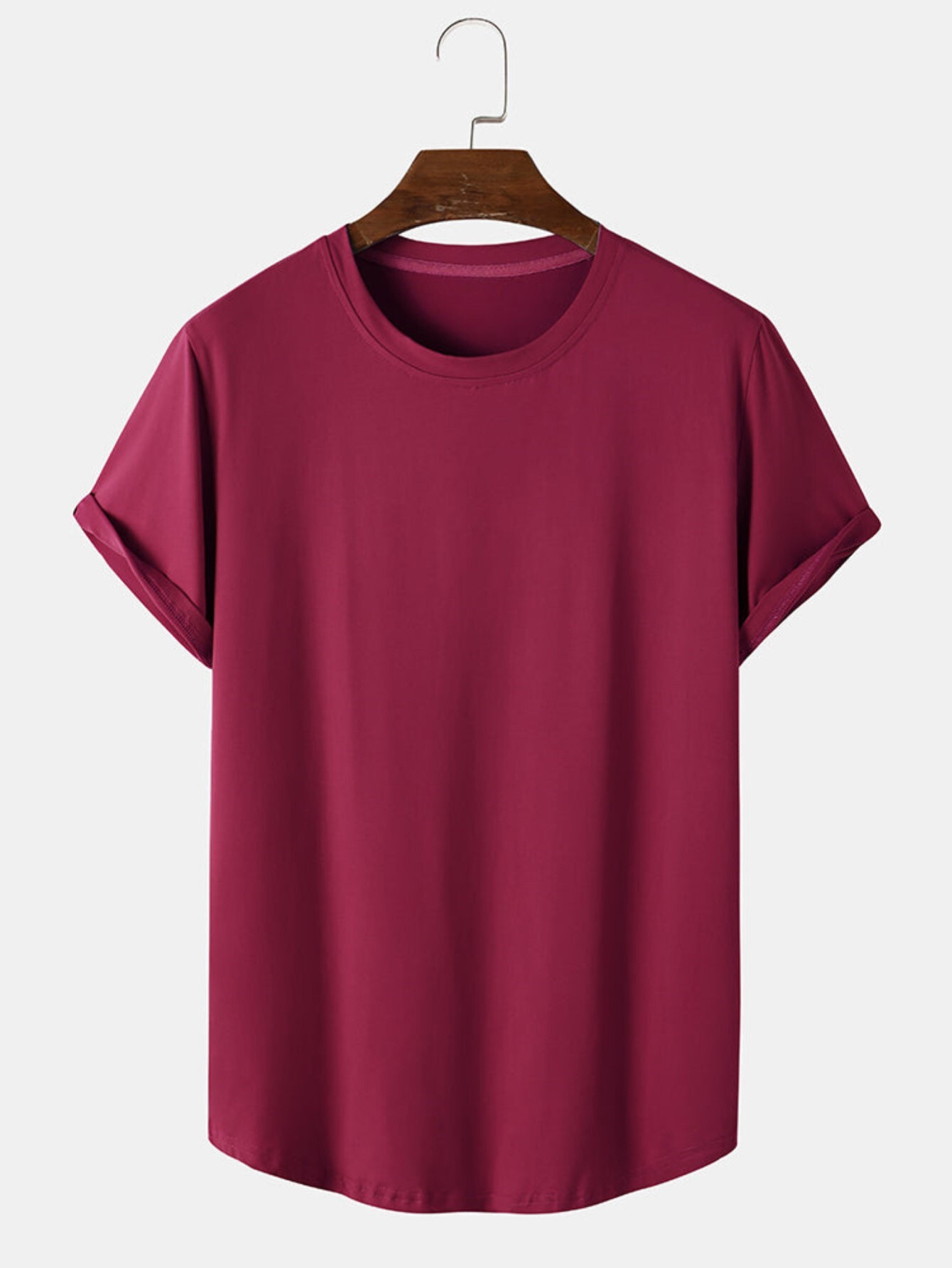 Casual Solid Color Basic T Shirts-Vacay Outfit