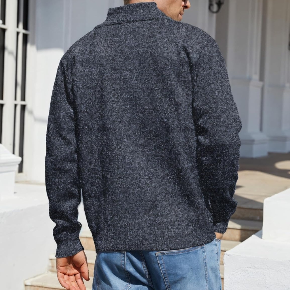 Full Zip Knit Cardigan With Pockets