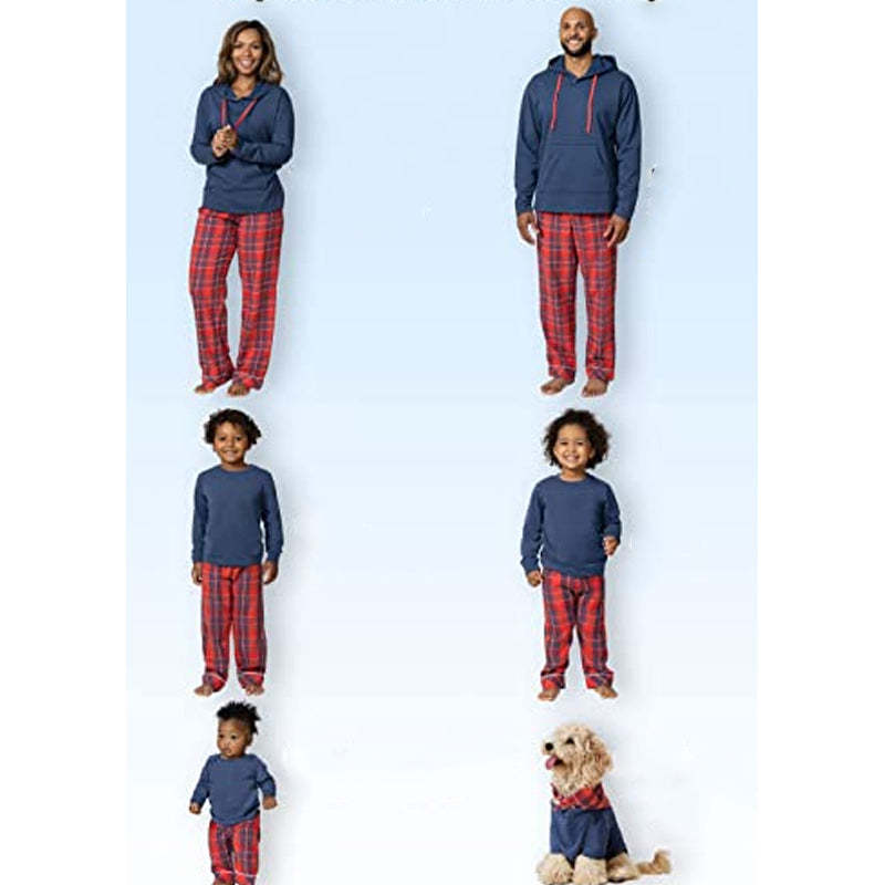 The Red And Blue Plaid Matching Family Sets-Vacay Outfit