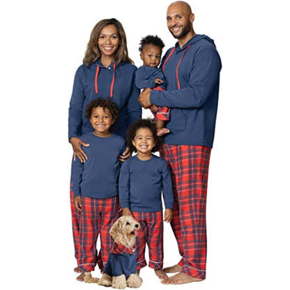 The Red And Blue Plaid Matching Family Sets-Vacay Outfit
