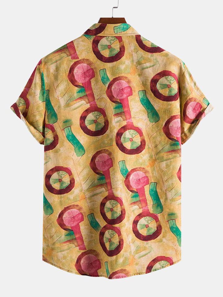 Abstract Printed Shirt-Vacay Outfit