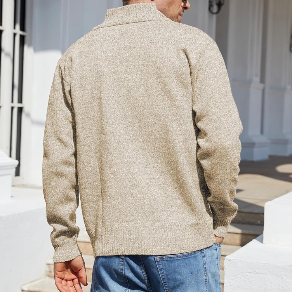 Full Zip Knit Cardigan With Pockets