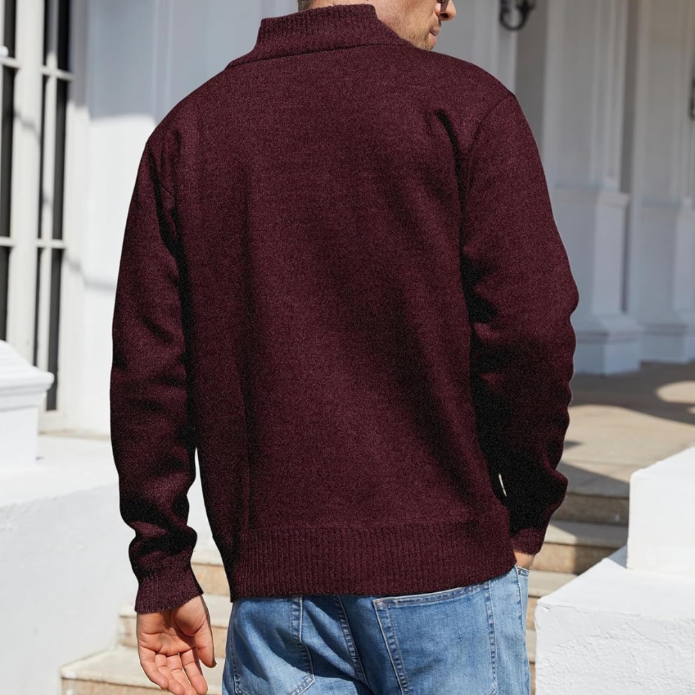 Full Zip Knit Cardigan With Pockets