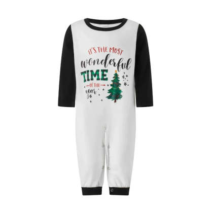 Christmas Tree Print Family Pajama Set-Vacay Outfit