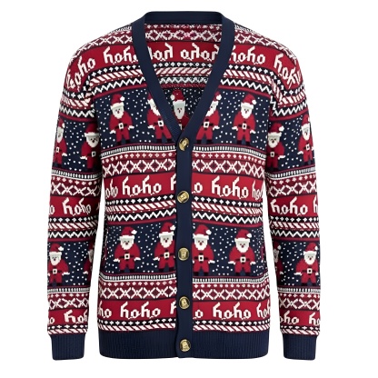 Ugly Christmas Sweater For Men With Rudolph Reindeer Design
