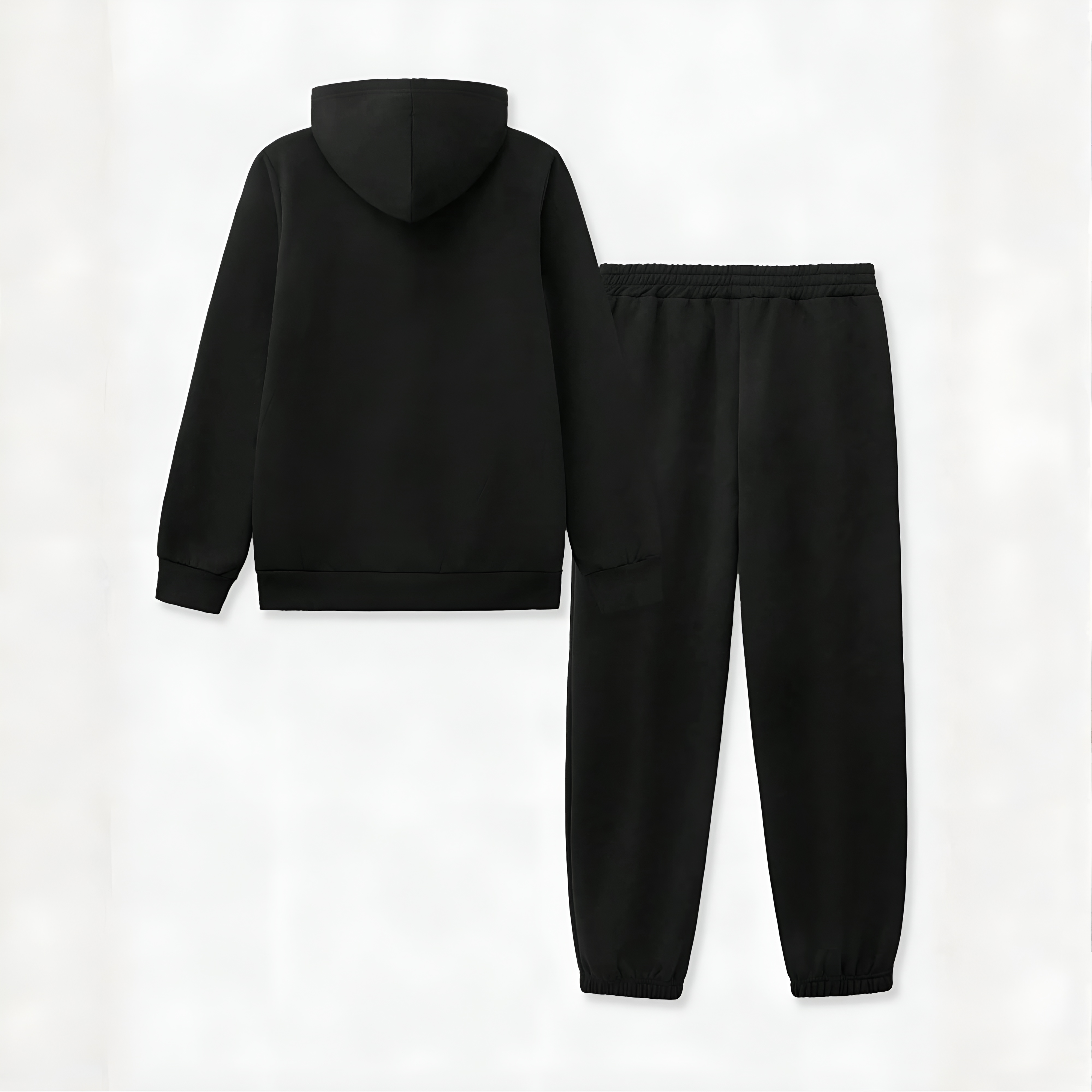 Unisex Kangaroo Pocket Hoodie And Sweatpants Set For Couples