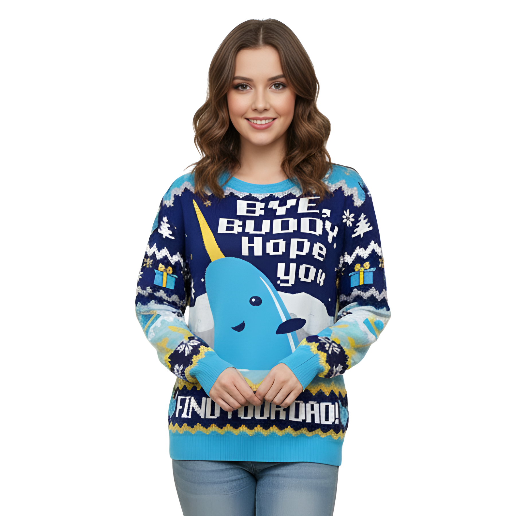 Ugly Christmas Sweater For Women With My Day Im Booked Print