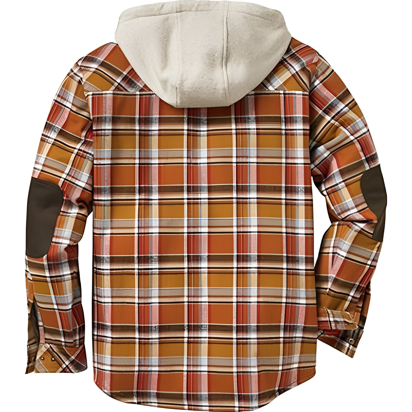 Insulated Plaid Hooded Flannel Jacket For Men