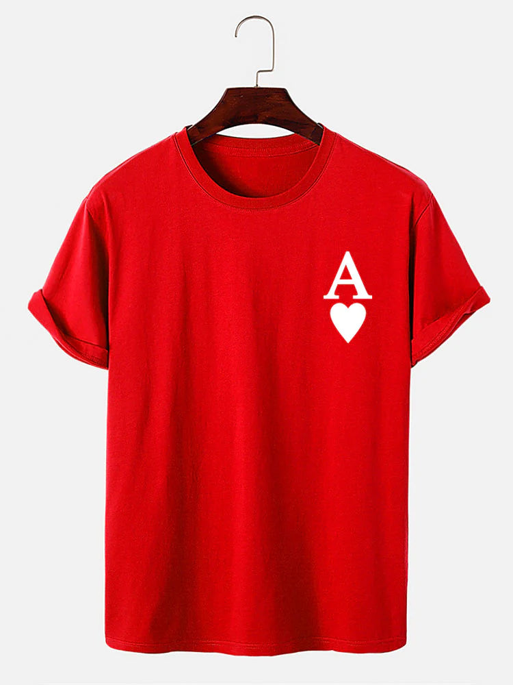 Ace Of Spades Print T-Shirt-Vacay Outfit