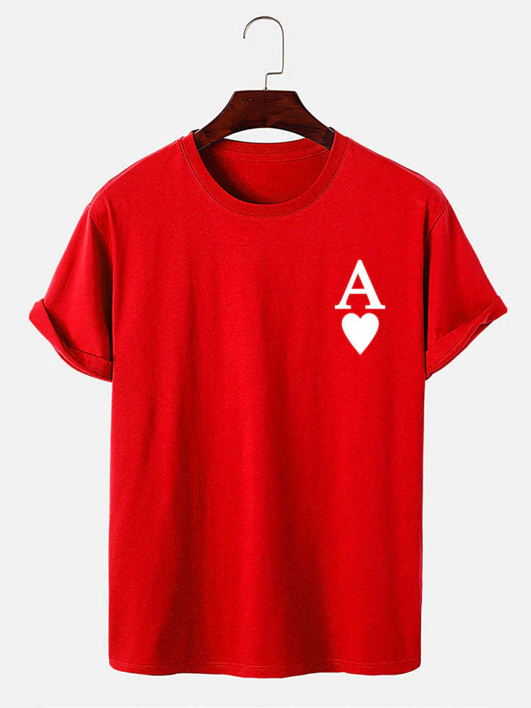Ace Of Spades Print T-Shirt-Vacay Outfit