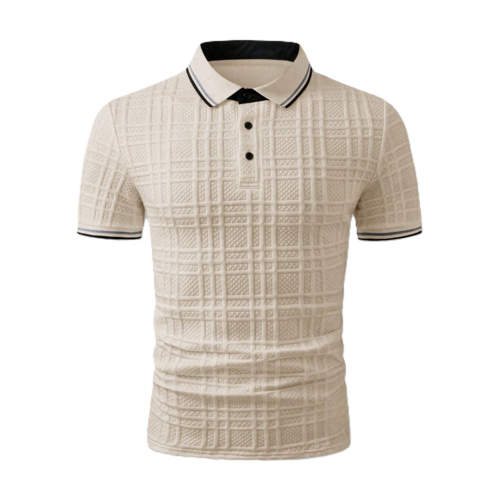 Casual Patch Up Half Placket Polo T Shirt For Men