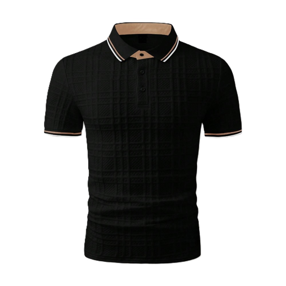 Casual Patch Up Half Placket Polo T Shirt For Men