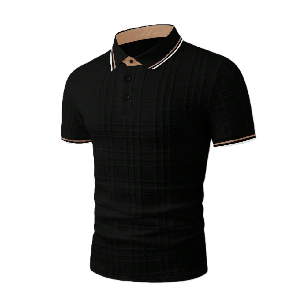 Casual Patch Up Half Placket Polo T Shirt For Men