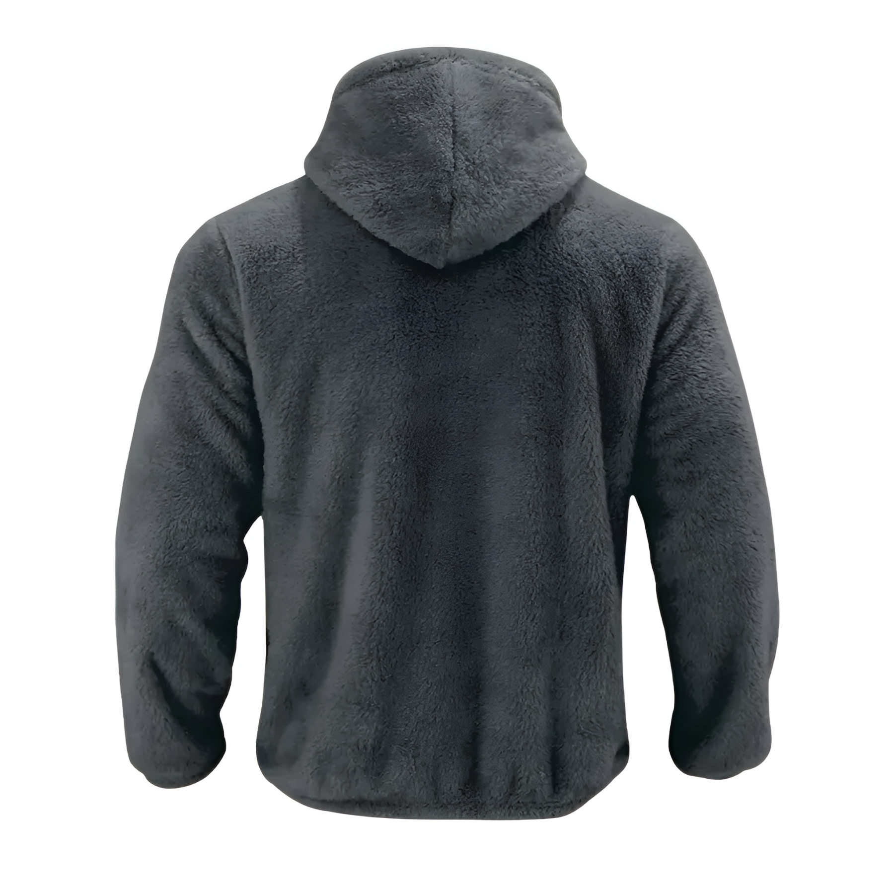 Hooded Winter Jacket for Men with Zipper Closure and Side Pockets