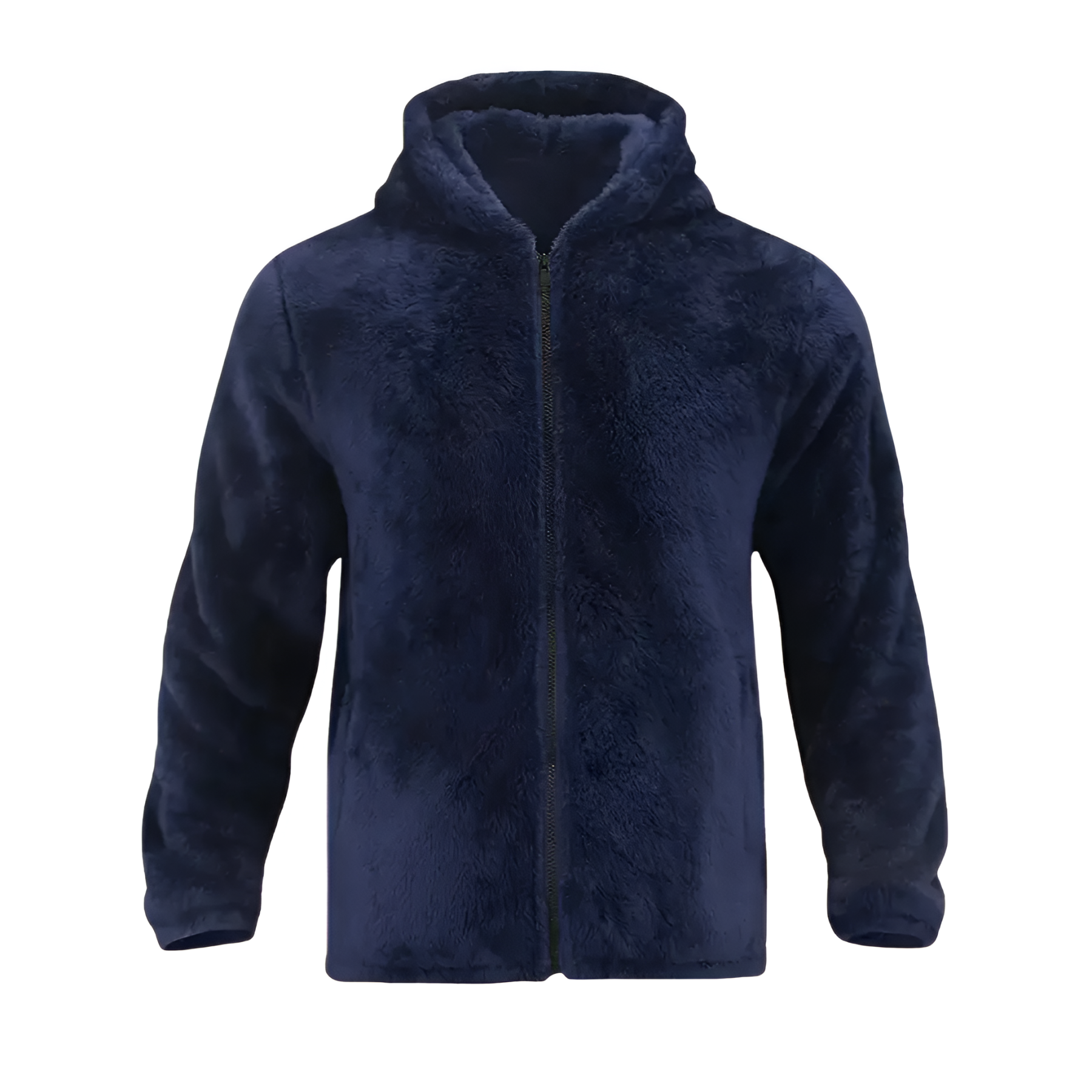 Hooded Winter Jacket for Men with Zipper Closure and Side Pockets