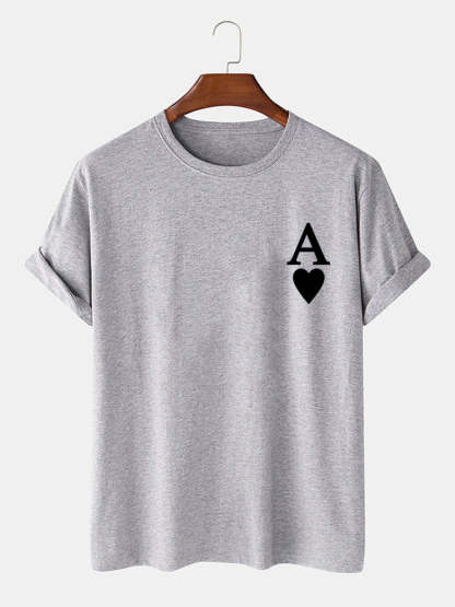 Ace Of Spades Print T-Shirt-Vacay Outfit
