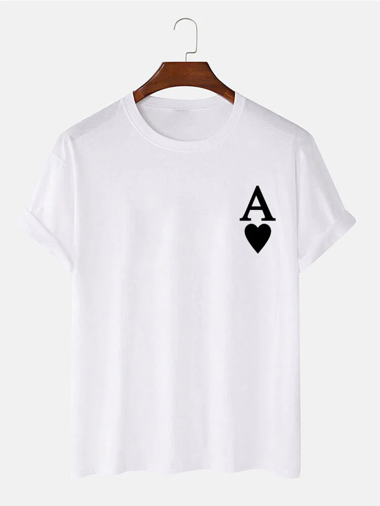 Ace Of Spades Print T-Shirt-Vacay Outfit
