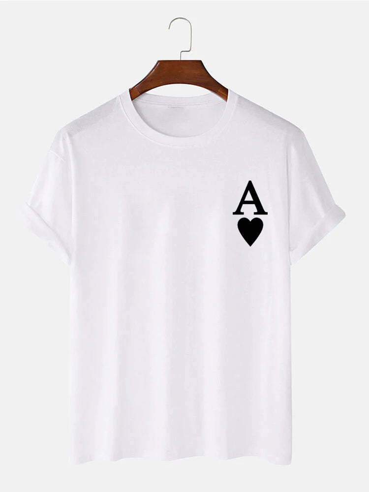 Ace Of Spades Print T-Shirt-Vacay Outfit
