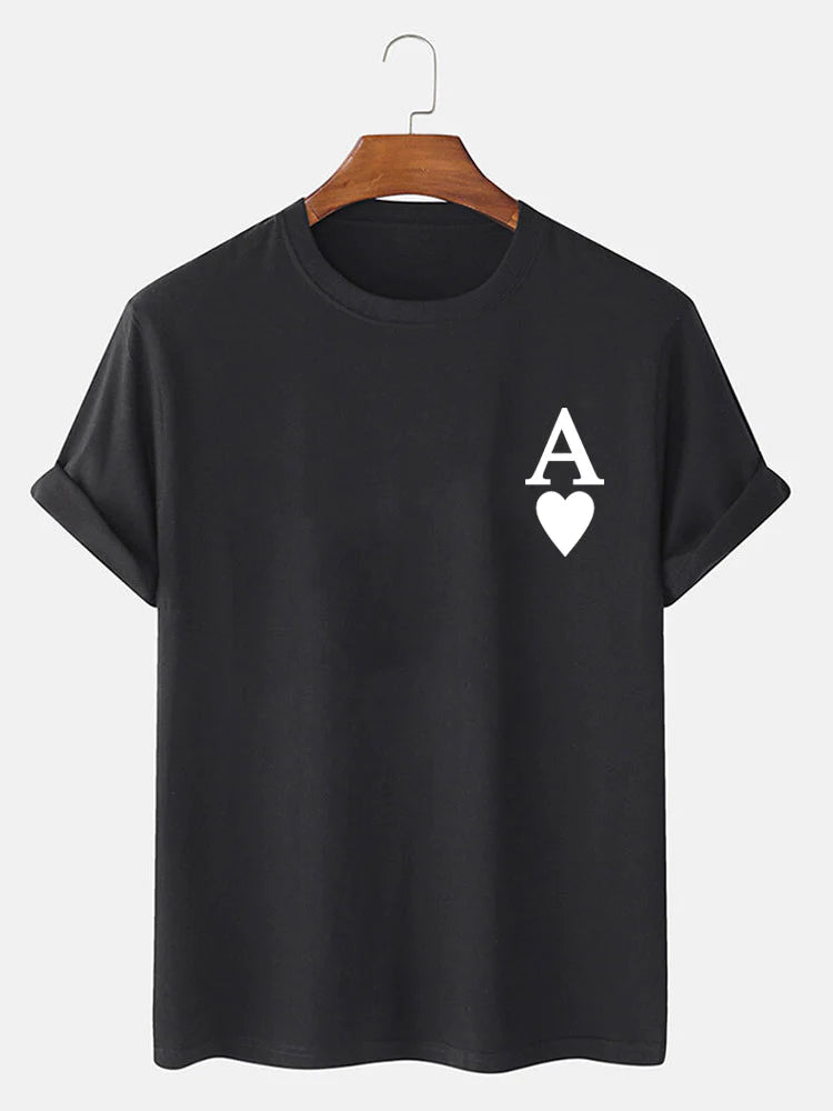 Ace Of Spades Print T-Shirt-Vacay Outfit