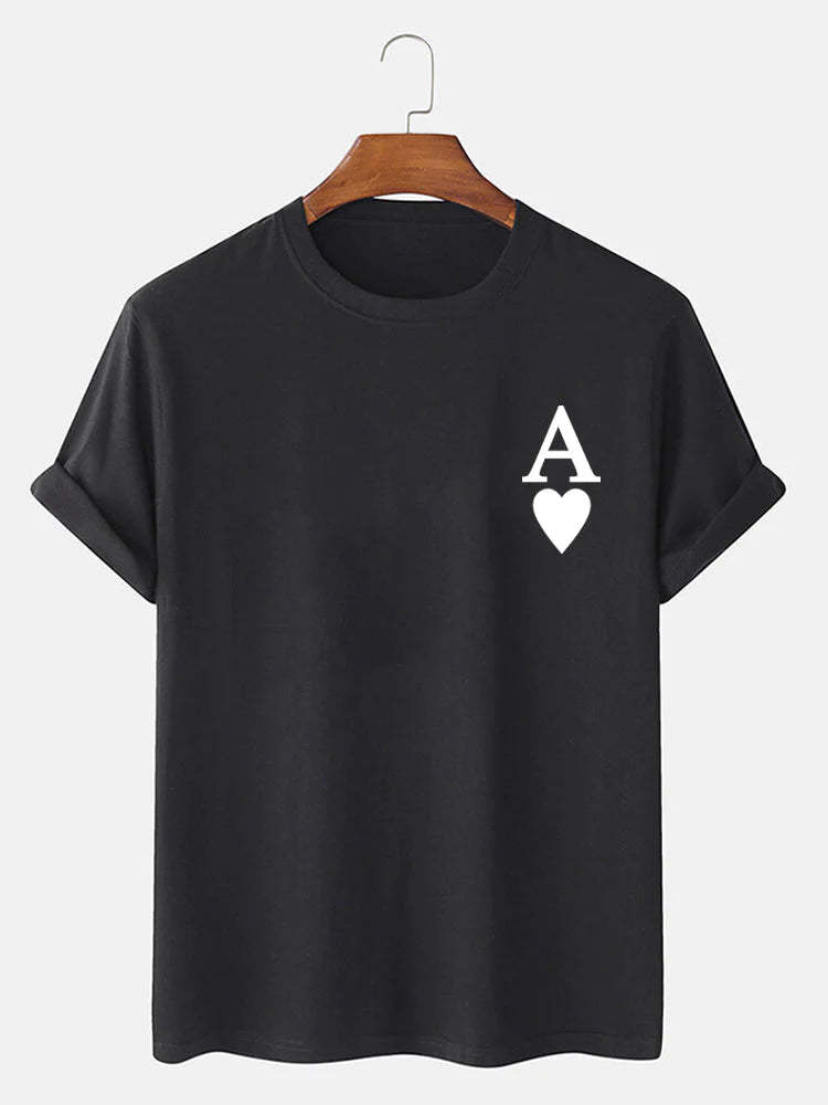 Ace Of Spades Print T-Shirt-Vacay Outfit