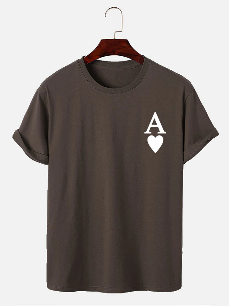 Ace Of Spades Print T-Shirt-Vacay Outfit