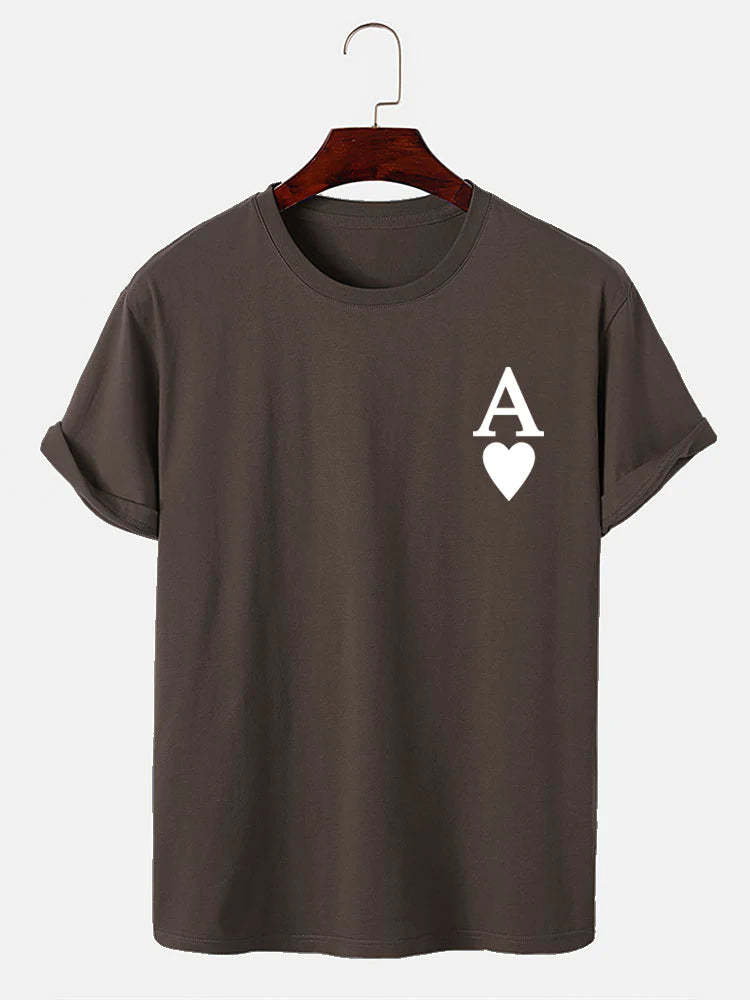Ace Of Spades Print T-Shirt-Vacay Outfit