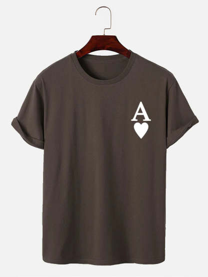 Ace Of Spades Print T-Shirt-Vacay Outfit