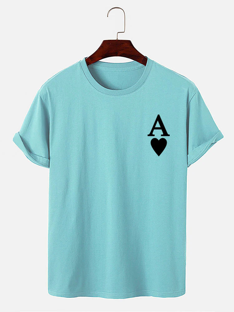 Ace Of Spades Print T-Shirt-Vacay Outfit