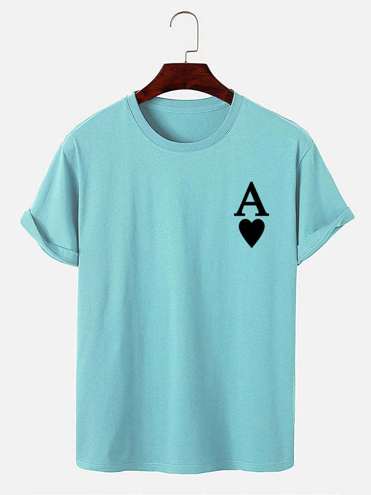 Ace Of Spades Print T-Shirt-Vacay Outfit