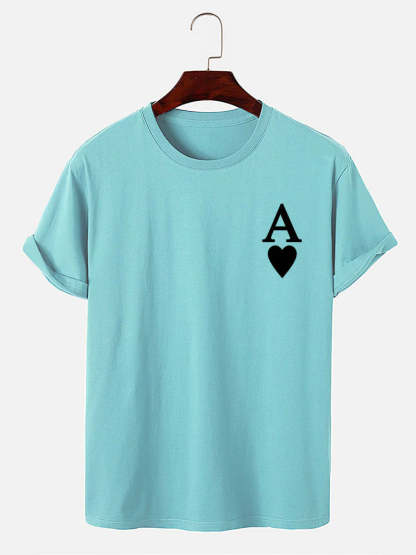 Ace Of Spades Print T-Shirt-Vacay Outfit