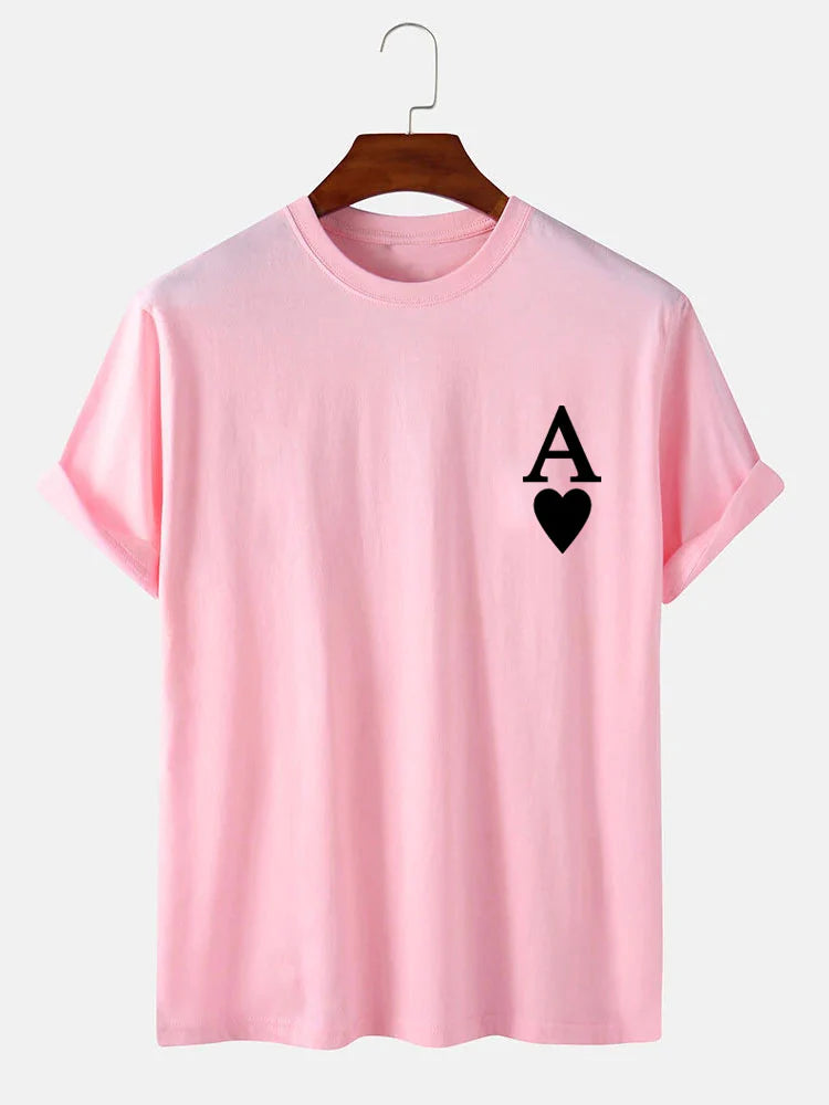Ace Of Spades Print T-Shirt-Vacay Outfit