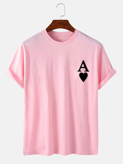 Ace Of Spades Print T-Shirt-Vacay Outfit