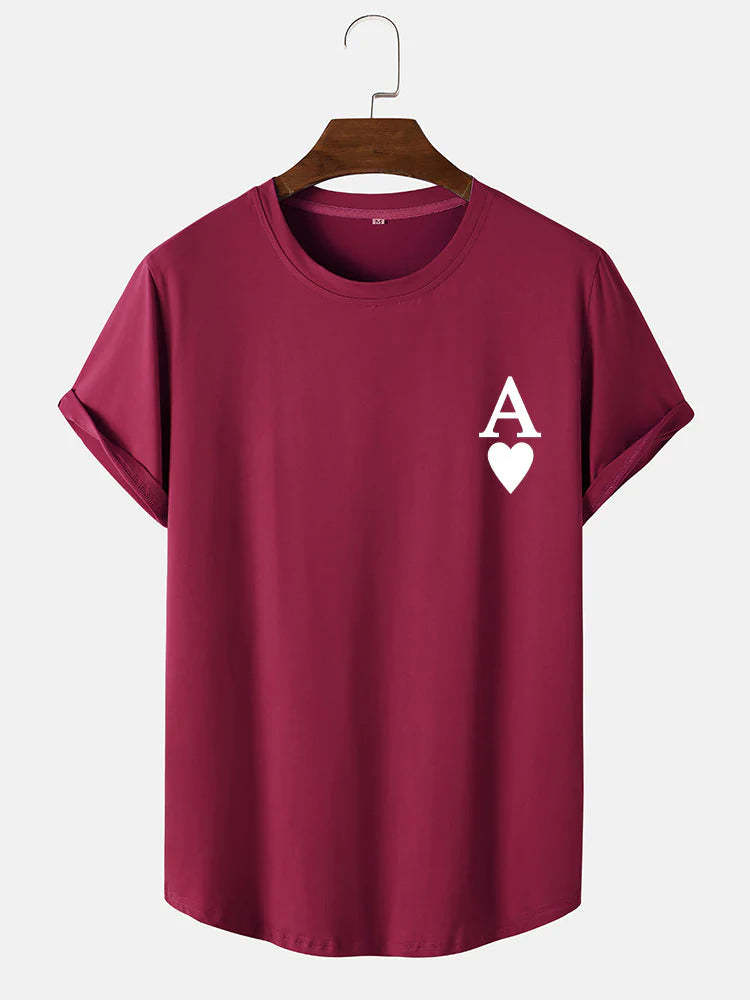 Ace of Spades Print Arc T-Shirt-Vacay Outfit