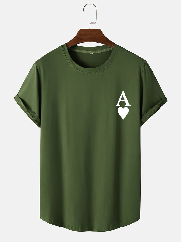Ace of Spades Print Arc T-Shirt-Vacay Outfit