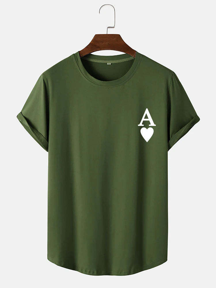 Ace of Spades Print Arc T-Shirt-Vacay Outfit