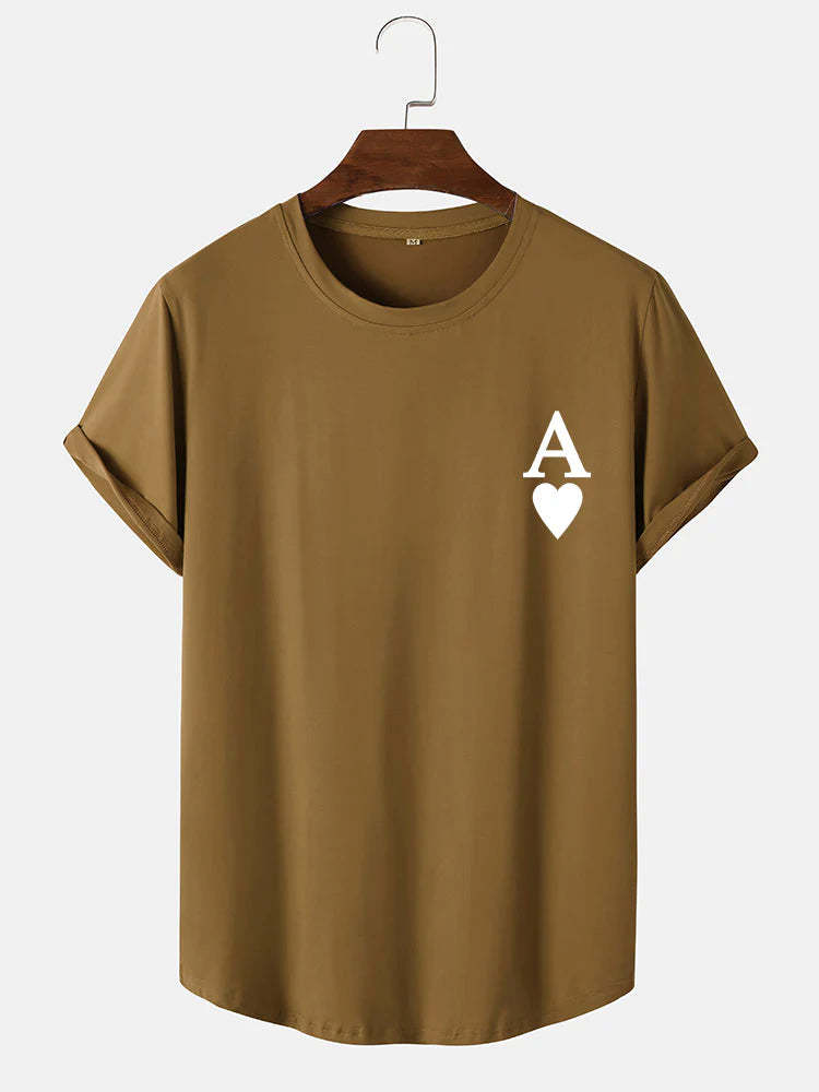Ace of Spades Print Arc T-Shirt-Vacay Outfit