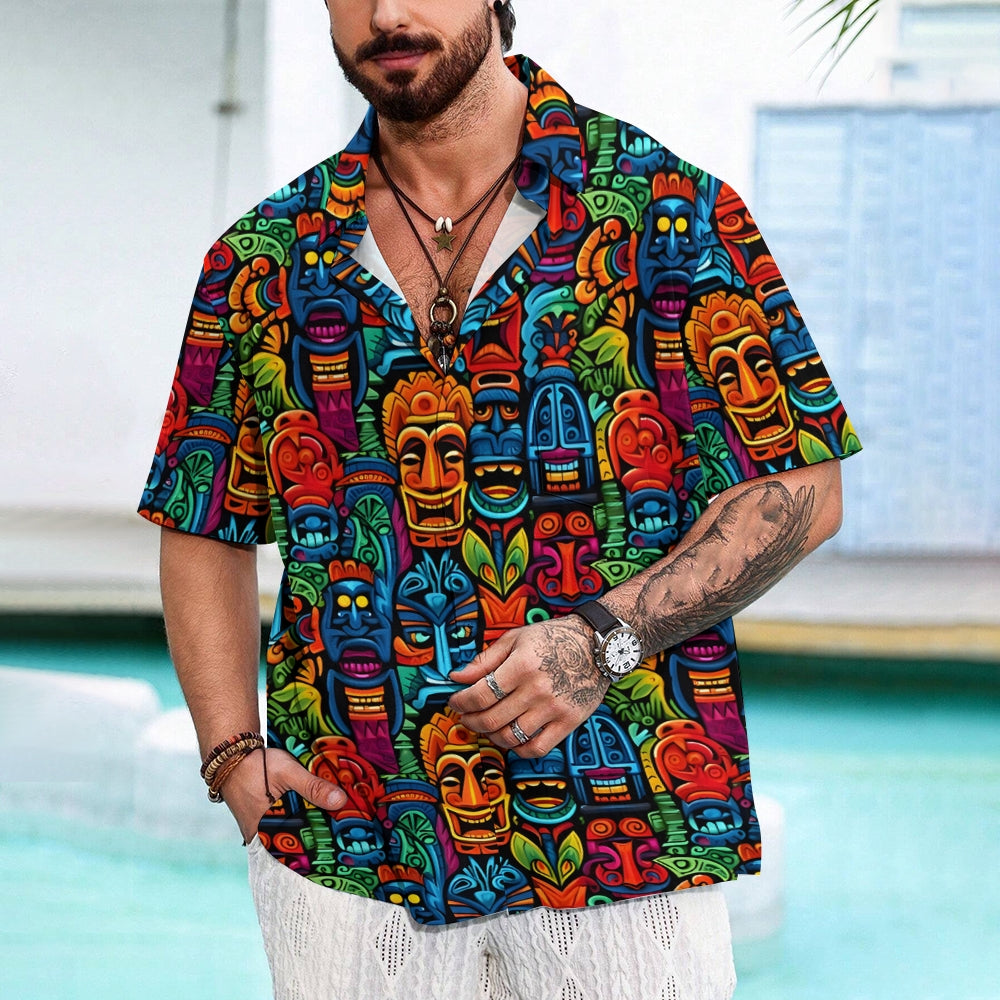 Art Casual Short Sleeve Shirt-Vacay Outfit