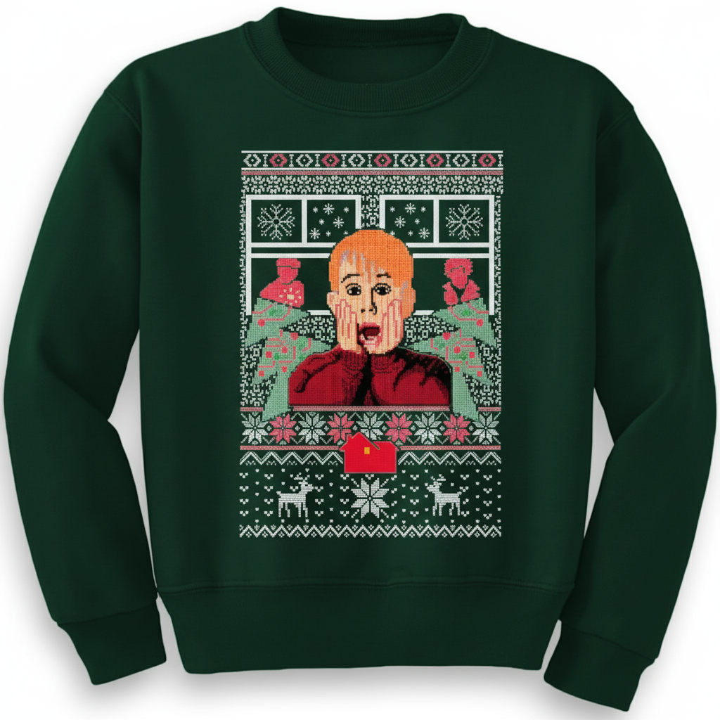Merry Christmas Printed Ugly Christmas Sweater