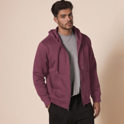 Essentials Zip Up Fleece Hoodie for Men