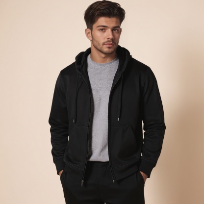 Essentials Zip Up Fleece Hoodie for Men