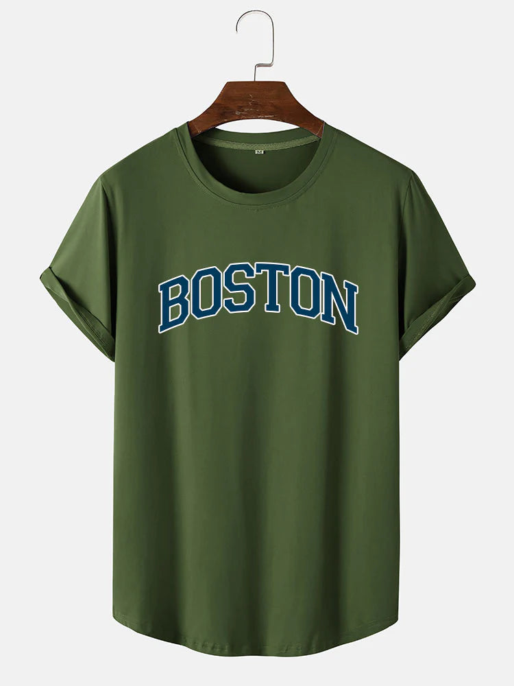 Boston Print T-Shirt-Vacay Outfit