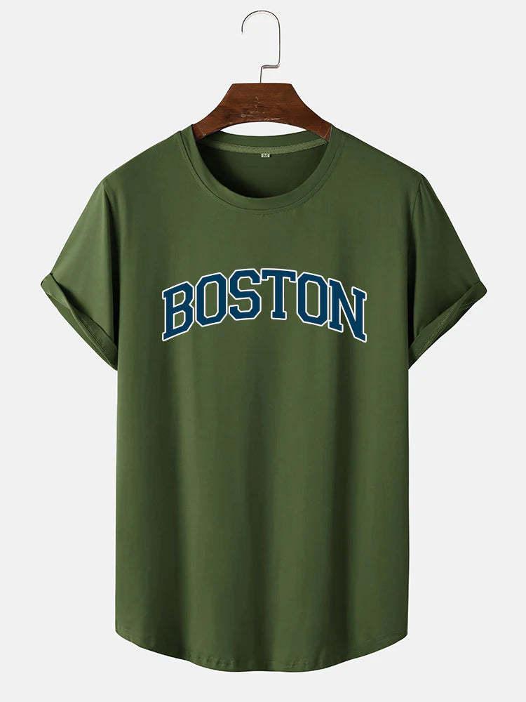 Boston Print T-Shirt-Vacay Outfit