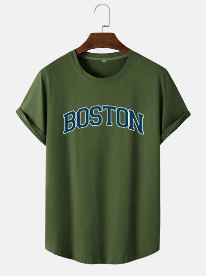 Boston Print T-Shirt-Vacay Outfit
