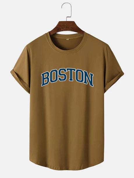 Boston Print T-Shirt-Vacay Outfit