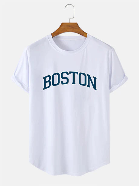 Boston Print T-Shirt-Vacay Outfit