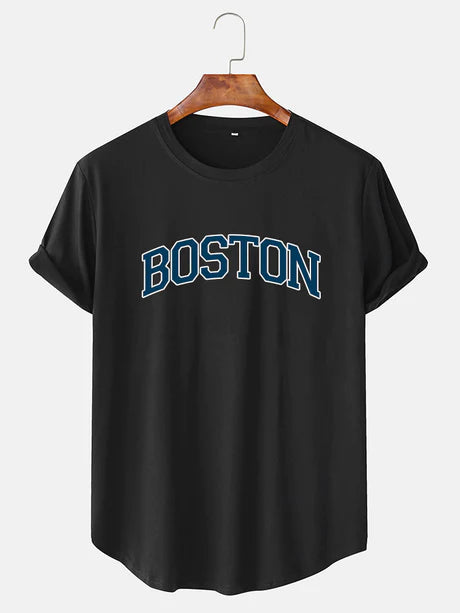 Boston Print T-Shirt-Vacay Outfit